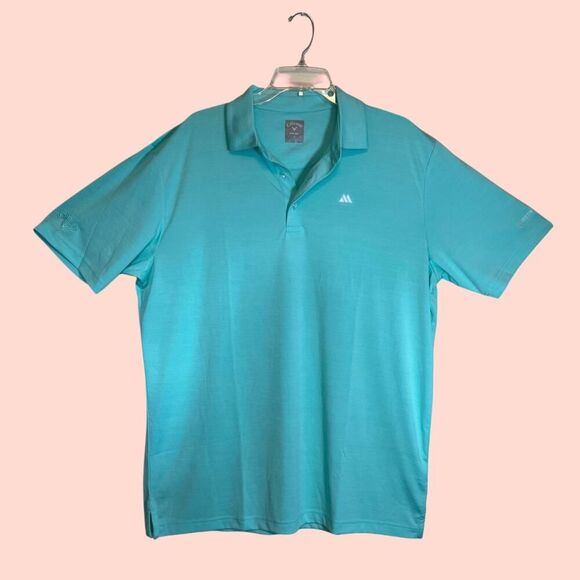 Callaway Other - Callaway Golf Shirt Mens Size Large Opti-Dri Aqua Blue Polo Short Sleeve